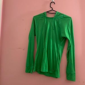 Hooded green long sleeve